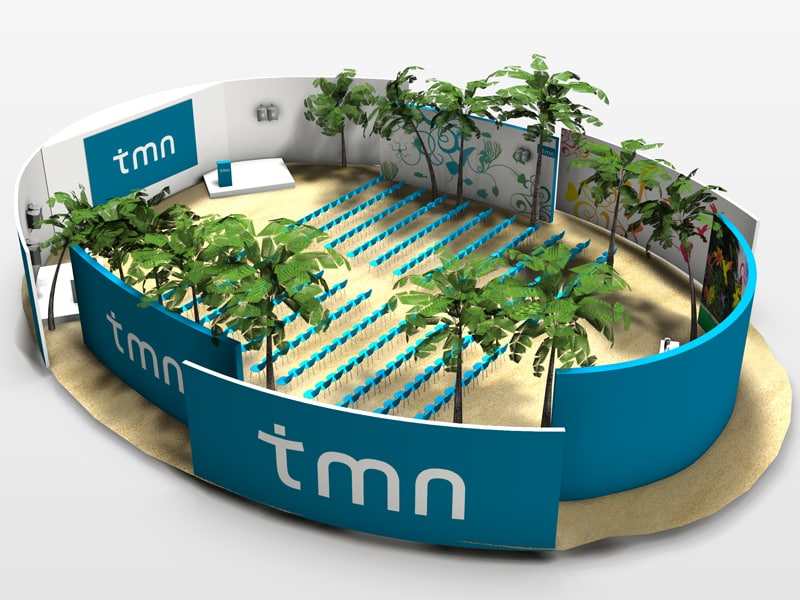 stand design for presentation of TMN in 3D